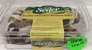 Kosher Seder Double Chocolate Chip Brownie Bites