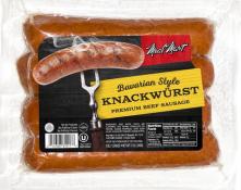 Kosher Meal Mart Bavarian Style Knackwurst Premium Beef Sausage 12 oz