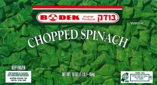 Kosher Bodek Chopped Spinach 16 oz