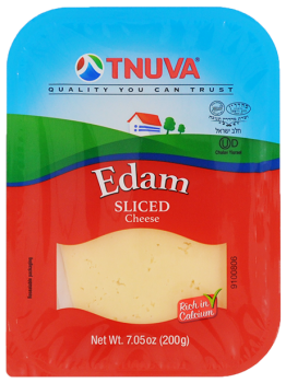 Kosher Tnuva Edam Sliced Cheese 7.05 oz