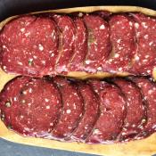 Aron hard salami with pepper glatt kosher