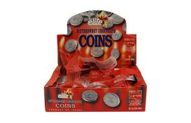 Kosher Elite Bittersweet Chocolate Coins Box 24 ct (Parve)