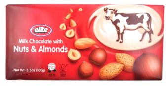 Kosher Elite Milk Chocolate with Hazelnuts & Almonds 3.5 oz