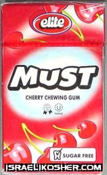 Elite must cherry chewing gum