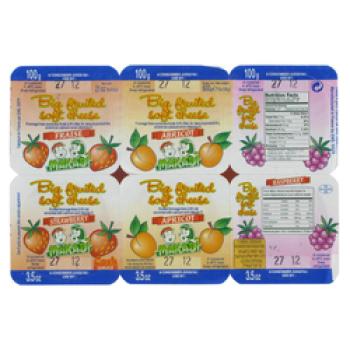 Kosher Gamadin Makabi Big Fruit Strawberry, Apricot & Raspberry Soft Cheese 6 pk
