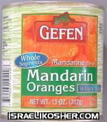 Gefen mandarin oranges 11oz kp