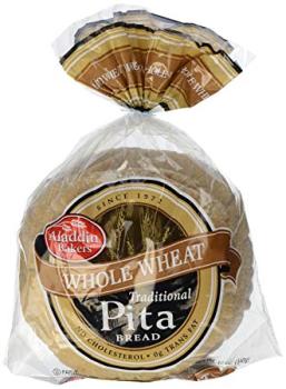 Kosher Aladdin Bakers Whole Wheat Traditional Pita Bread 12 oz