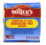 Kosher Miller's American 2% Milk Reduced Fat 16 Singles 12 oz