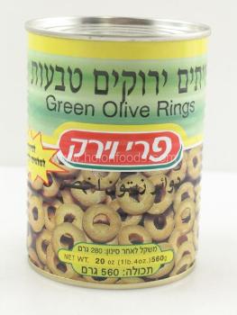 Kosher Pri Vayerek Green Olive Rings 20oz