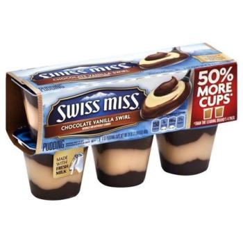 Kosher Swiss Miss Chocolate and Vanilla Swirl Pudding 6 pk (3.5 oz)