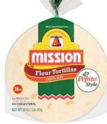 Kosher Mission Flour Tortillas Fajita Size 16 oz
