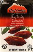 Kosher Hod Golan Mini Turkey Cabanossi 8 oz