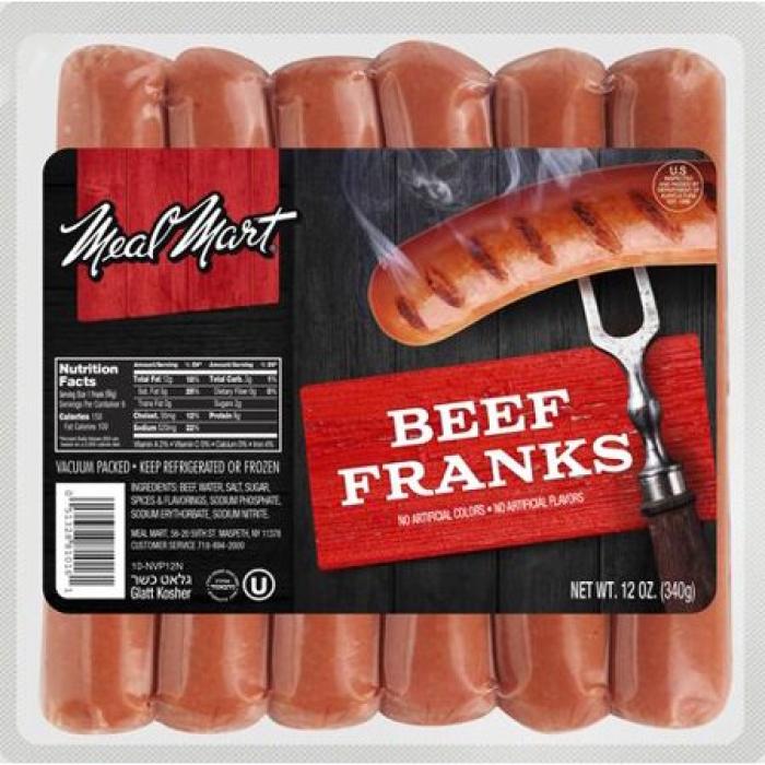 Kosher Beef Hot Dogs (12oz)