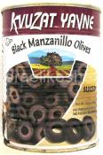 Kosher Kvuzat Yavne Black Manzanillo Olives Sliced 19 oz