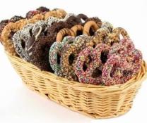 Kosher Large Deluxe Fancy Assorted Chocolate Covered Pretzels