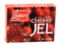 Kosher Lieber's Artificial Flavor Cherry Jel 3 oz