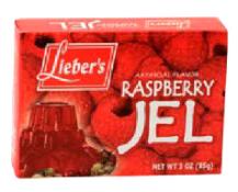 Kosher Lieber's Artificial Flavor Raspberry Jel 3 oz