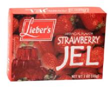Kosher Lieber's Artificial Flavor Strawberry Jel 3 oz