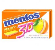Kosher Mentos Fruity Fresh 3D Lemon Grapefruit - Orange Gum 14 Pieces