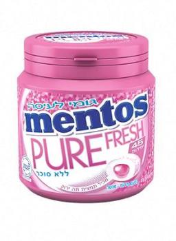 Kosher Mentos Pure Fresh Fruit Mint Flavored Gum 45 Pieces