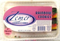 Kosher Zemer Rainbow Cookies 11 oz
