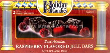 Kosher Holiday Candles Dark Chocolate Raspberry Flavored Jell Bar 6 oz