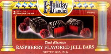 Kosher Holiday Candles Dark Chocolate Raspberry Flavored Jell Bar 6 oz
