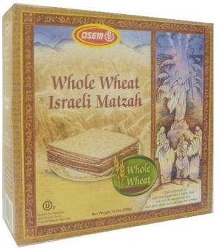 Kosher Osem Passover Whole Wheat Israeli Matzah 16 oz