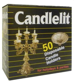 Kosher Candlelit 50 Disposable Candle Holders