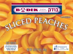 Kosher Bodek sliced peaches 16 oz