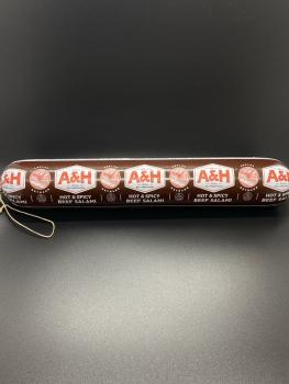 Kosher A&H Beef  Hot & Spicy Beef Salami 32 oz