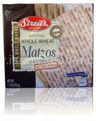Kosher Streit's Passover Whole Wheat Matzos No Salt Added 11 oz