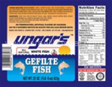 Kosher Ungar's Gefilte Fish All Natural 22 oz