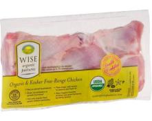 Kosher Wise Organic Chicken Drumsticks 1.25 to 1.75 Pounds