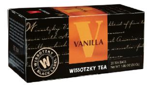 Kosher Wissotzky Black Label Vanilla 20 Bags - 1.06 oz