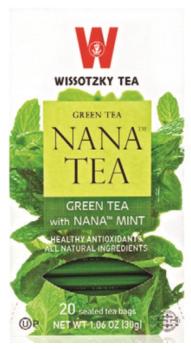 Kosher Wissotzky Green Tea with Nana Mint 20 Bags - 1.32 oz